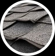 Curled shingles on roof