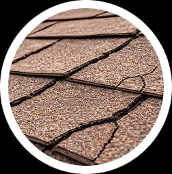 Cracked shingles