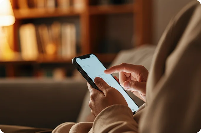 Booking a free storm inspection on tablet